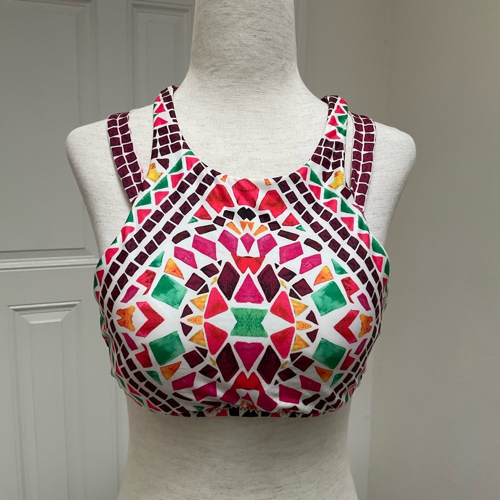 Becca Colorful Swim Top Medium - Picture 2 of 10